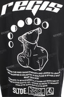 Custom Print Logo Screen Printing Cotton Black Oversize Men T Shirt