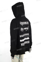 High Quality Digital Print Custom Men Black Pullover Hoodie