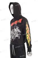 Low MOQ Custom High Quality Long Sleeve Men Black Pullover Hoodie