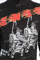 Low MOQ Custom High Quality Long Sleeve Men Black Pullover Hoodie