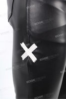 Men Fahsion Streetwear Motorcycle Black Skinny Leather Pants