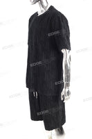 Wholesale Custom Embossing Men Black Cotton T Shrts And Shorts Set