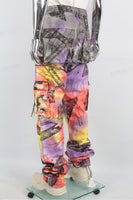 Men's Streetwear Denim Pants Custom Printed Stacked Cargo Jeasn