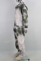 Full Digital Print Custom Men Denim Jacket And Baggy Jeans Set