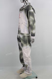 Full Digital Print Custom Men Denim Jacket And Baggy Jeans Set