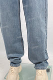 Custom Men Distressed Straight Baggy Casual Denim Jeans