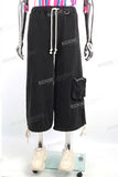 Men Drawstring Black Fashion Streetwear Baggy Sweatpants
