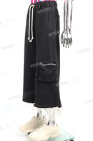 Men Drawstring Black Fashion Streetwear Baggy Sweatpants