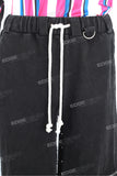 Men Drawstring Black Fashion Streetwear Baggy Sweatpants