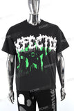 Hot Sale Summer Men Black Cotton Screen Printing Drop Shoulder T Shirt