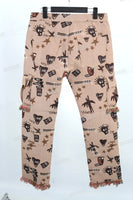 Men Fashion Design Cargo Tassel Tapestry Pants