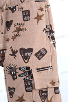 Men Fashion Design Cargo Tassel Tapestry Pants