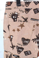Men Fashion Design Cargo Tassel Tapestry Pants