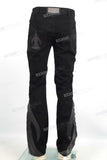 Wholesale Custom Streetwear Fashion Men Black Flare Jeans
