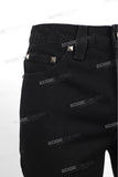 Wholesale Custom Streetwear Fashion Men Black Flare Jeans