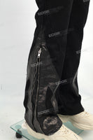 Wholesale Custom Streetwear Fashion Men Black Flare Jeans