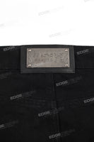 Wholesale Custom Streetwear Fashion Men Black Flare Jeans
