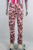 Men Trousers Custom Full print Camouflage Twill Stacked Pants