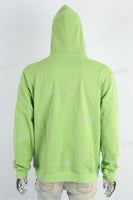 Men Green Screen Printing No String Oversized Cotton Pullover Hoodies
