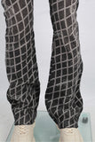 Customized Fashion Jacquard Denim Pants Skinny Flare Jeans For Men