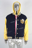 Custom Embroidery Logo Leather Sleeve Letterman Varsity Jacket For Men