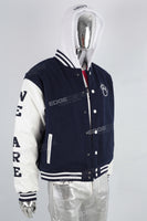High Quality Embroidery Leather Sleeve Bomber Letterman Men Varsity Jacket