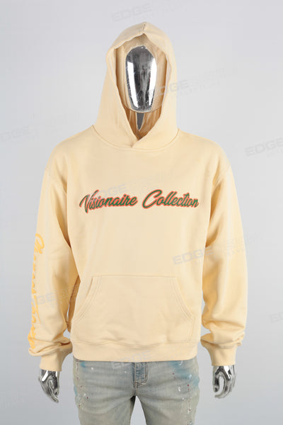 Custom Logo No drawstring Men Puff Print Pullover Hoodie