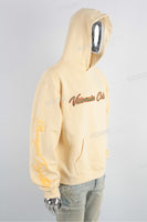 Custom Logo No drawstring Men Puff Print Pullover Hoodie