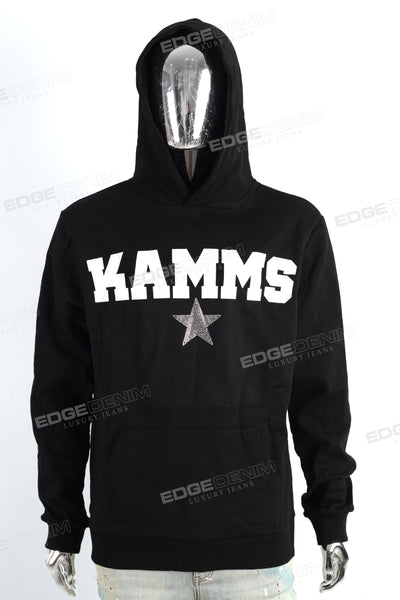 Custom Men Hoodies Rhinestone Oversize No String Pullover Hoodie