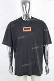 Men's Oversize Screen Printing Vintage Wash Cotton T Shirt