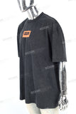 Men's Oversize Screen Printing Vintage Wash Cotton T Shirt