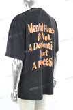 Men's Oversize Screen Printing Vintage Wash Cotton T Shirt
