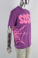 Summer Casual Luxury Purple Mock Neck Loose Oversize Custom Men T Sshirt