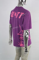 Summer Casual Luxury Purple Mock Neck Loose Oversize Custom Men T Sshirt
