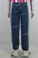 Custom Casual Loose Men Patchwork Straight Regular Denim Jeans