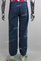 Custom Casual Loose Men Patchwork Straight Regular Denim Jeans