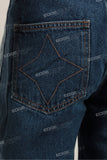 Custom Casual Loose Men Patchwork Straight Regular Denim Jeans