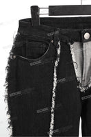 Men's Fashion Streetwear Trousers Custom Denim Patchwork Jeans For Men