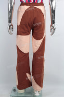 High Quality Custom Men Straight Cotton Patchwork Sweatpants With Drawstring