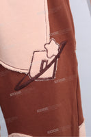 High Quality Custom Men Straight Cotton Patchwork Sweatpants With Drawstring