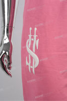 OEM/ODM Custom Men Pink Puff Print Stacked Sweatpants With Pocket