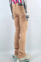Fashion Jeans Trousers Streetwear Men Ripped Skinny Flare Denim Jeans Pants