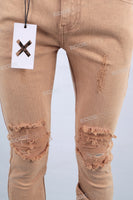 Fashion Jeans Trousers Streetwear Men Ripped Skinny Flare Denim Jeans Pants