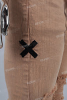 Fashion Jeans Trousers Streetwear Men Ripped Skinny Flare Denim Jeans Pants