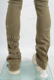 OEM ODM Custom Men Denim Streetwear Flare Ripped Skinny Jeans