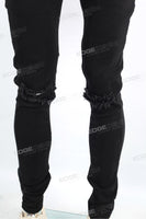 ManufacturerCustom Logo Men Black Skinny Ripped Denim Jeans