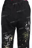 Custom Sweatpants Men Stacked Flare Paint Splash Joggers Pants