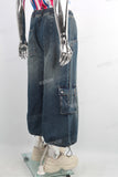 Wholesale Men Streetwear Cargo Denim Distressed Vintage Baggy Jeans