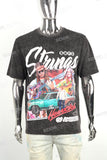 Men Short Sleeve Wash Vintage Custom Logo Graphic Cotton T Shirt