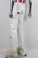 High Quality Custom Men White Waxed Jeans